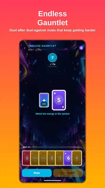 Prism Riot screenshot — Endless Gauntlet: duel after duel against tougher rivals
